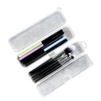 Caja De Almacenamiento Para Pinceles De Uñas Rectangular Transparente 1Pc Con Decoraciones De Strass Herramientas De Arte De Uñas - details 3