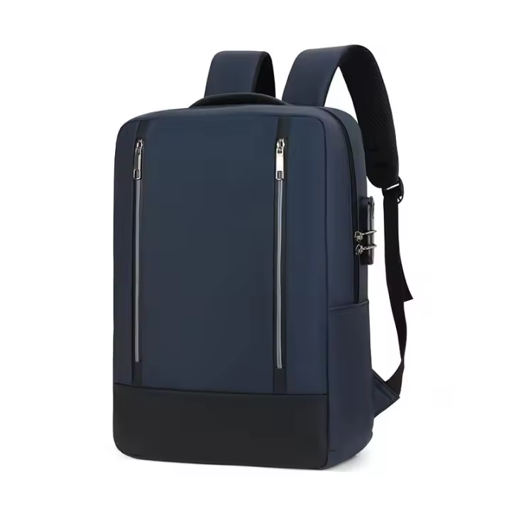 Mochila de gran capacidad con bloqueo de contraseña para hombre, mochila impermeable, viaje de negocios, mochila de carga USB - 1