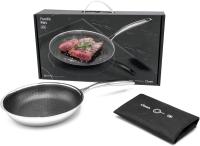 Sartenes Antiadherentes y Antirayaduras, Diseño Elegante, Superficie Anti-adherente libre de PFOA I Apta para Lavavajillas I Sistema Full Induction, Resistencia Extrema al Rayado, Acero inoxidable y aluminio forjado, Foodie Pan, Cloen. - details 0
