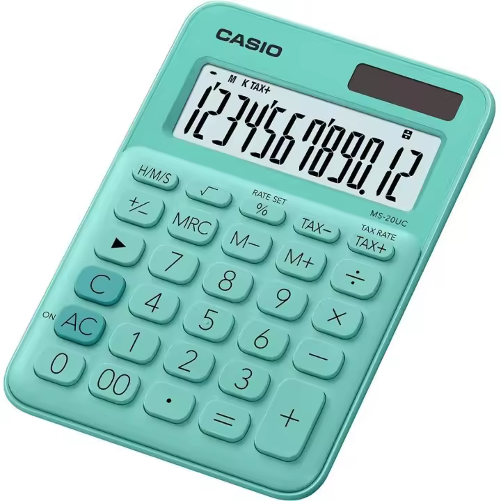Casio Calculadora De Sobremesa MS-20UC-GN 12 Dígitos Verde - 1
