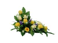 CENTRO FLORES ARTIFICIALES PARA EXTERIOR  IDEAL PARA TODOS LOS SANTOS CEMENTERIO CON JARDINERA CONTENEDOR MEDIDAS 55*50*15 - details 5