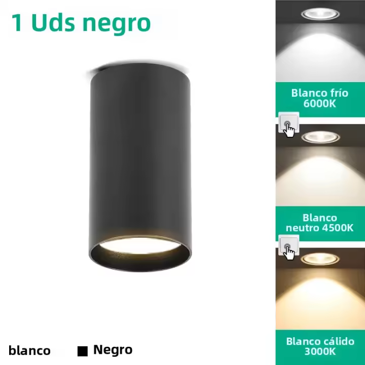 Lámpara De Techo LED GU10 Interchangeable Bombilla Spot Light Para Cocina Dormitorio Sala De Estar Tienda Luz De Ambiente Interior - 1