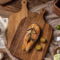 Tablero De Cortar De Madera Con Mano Para Pescado Queso Pan Postres Frutas Y Verduras Diseño Estilizado Duradero Y Seguro Para Alimentos - details 5