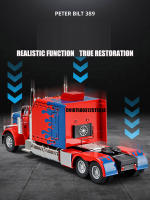 Modelo De Camión Peterbilt 389-Optimus Prime Prototipo 1:24 Con Sonido Y Luz Vehículo De Juguete De Aleación Para Niños - details 5