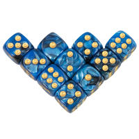 16mm D6 Azul Y Rojo Dados De Ajedrez De Acrílico Para Juegos De Mesa RPG DND Cubo De Dos Colores Esquinas Redondeadas Accesorios Para Clubes Y Fiestas En Barra - details 16
