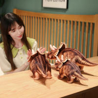 Muñeco De Peluche Creativo Triceratops 32-46cm Simulación De Dinosaurio Juguete Para Niños Regalo De Cumpleaños Juguetes De Dinosaurios Para Niños Hombres - details 2