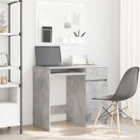 vidaXL Escritorio 86x49x76 cm madera de ingeniería en color Gris hormigón/Roble negro/Madera antigua y más | estructura resistente ideal para salón dormitorio o estudio - details 0