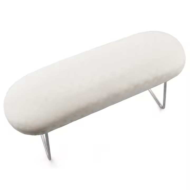 Almohada De Mano En Cuadros Impermeables Rosa/Blanca De Cuero Suave Soporte De Muñeca Para Manicura En Salón Estilo De Cojín De Apoyo Para Descanso De Brazos - 1