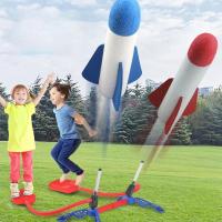 Juego De Juguete Para Niños Con Launcher De Rocket De Aire Con Bomba De Pies Juego Deportivo Al Aire Libre Para Niños Set De Juegos De Salto Y Movimiento Desarrolla La Capacidad De Agarrar Y Moverse - details 0