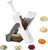 Cortador de Verdura seguro, Multifuncional de Mandolina de Cocina Manual, Cuchillas de acero construidas, Artefacto de picar cocina para patata, Para el Chef y el Hogar, - details 1