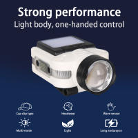Linterna Frontal LED COB Sensor USB Recargable Con Batería Integrada Para Pesca Y Camping Luz De Cabeza Con Clip Para Gorra - details 3
