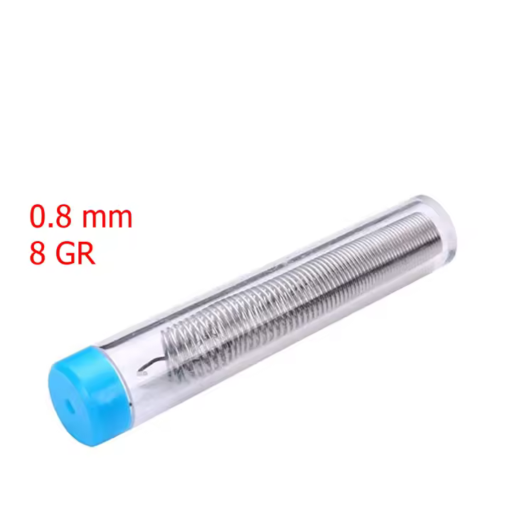 ROLLO ESTAÑO 60/40 SN/PB 1.8% FLUX 8GR 0.8MM HILO SOLDADURA REF2172 - 1