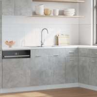 vidaXL Armario bajo fregadero “Lyon” madera ingeniería en color Blanco/Marrón roble/Roble ahumado y más | almacenamiento funcional diseño moderno para baño dormitorio sala - details 3