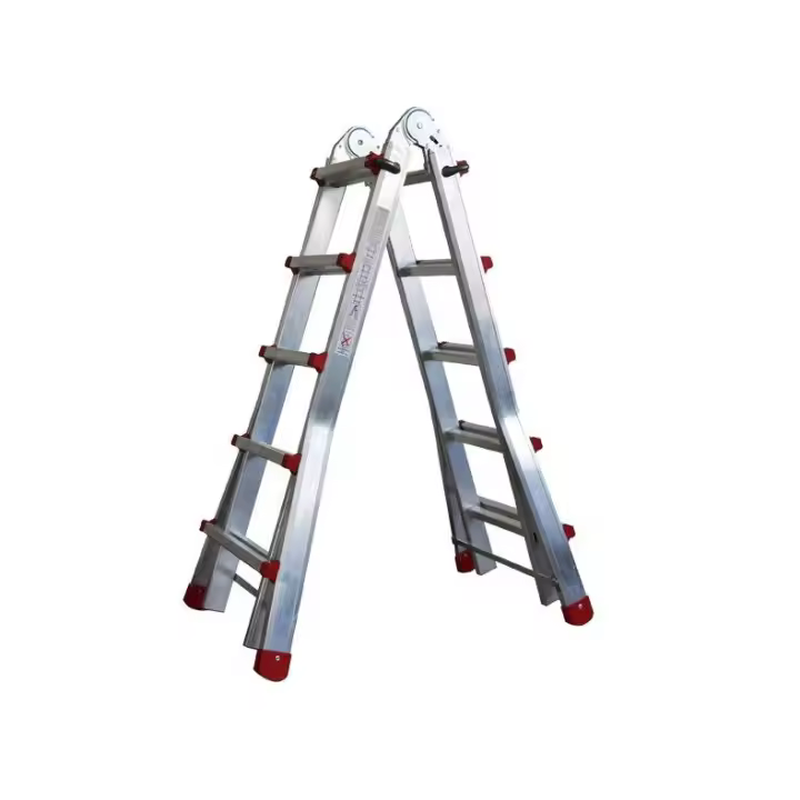 Carmelitano Escalera Telescópica de Aluminio Litan en Tijera - 1
