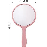 Espejo De Maquillaje Portátil Para Mujeres Con Manija Espejo De Vestíbulo Redondo Compacto De Plástico Magnificante 6 Pulgadas Estilo Moderno - details 6