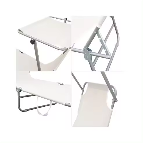 Mediawavestore Tumbona Plegable con Respaldo Ajustable y Toldo en Varios Colores - Ideal para Relajarse Al Sol - 1