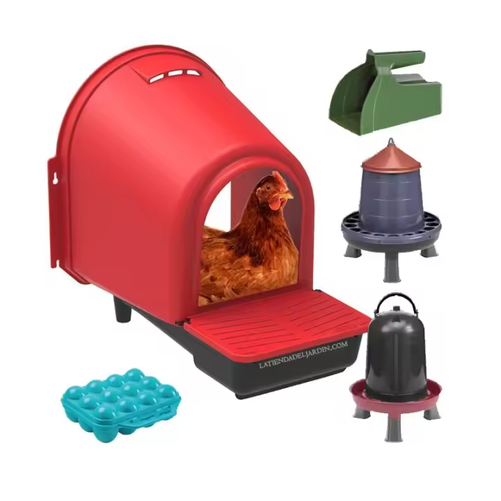 Suinga Kit Ponedero Gallinas 37x46x45 Cm para 6 Ponedoras + Accesorios - 1