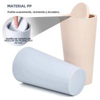 Mini Papelera De Coche Ecológica De Plástico Impermeable Para Oficina Y Hogar Organizador De Basura Redondo Portátil Para Interiores - details 1