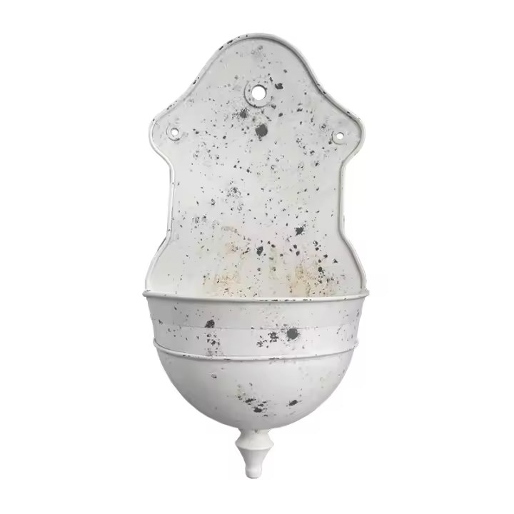 Maceta Colgante Estilo Rural Para Pared Vaso De Flores Soporte Para Plantas De Decoración Del Hogar Cesta De Metal Para Escritorio - 1