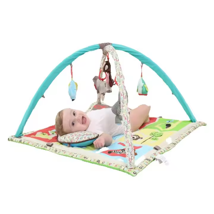 Colchoneta para gatear para bebés, juego de actividades en el bosque, manta para gatear, estante de fitness para bebés, juguete de peluche - 1