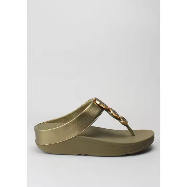 halo bead-circle metallic camo green FITFLOP - 1