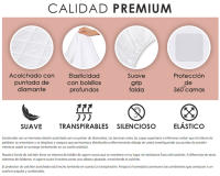 HOME TEXLOVA®  Protector colchon acolchado PU impermeable para cama 90-105-135-150 - details 1