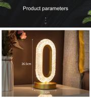 Lámpara De Mesa LED De Cristal Con Control Remoto Y Toque Iluminación De Dormitorio Decoración De Sala De Estar Luz De Escritorio Recargable Y Dimmer Sin Fin - details 2