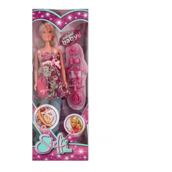 Muñeca Embarazada Steffi Love con Accesorios de Bebé Simba 105734000 - 1