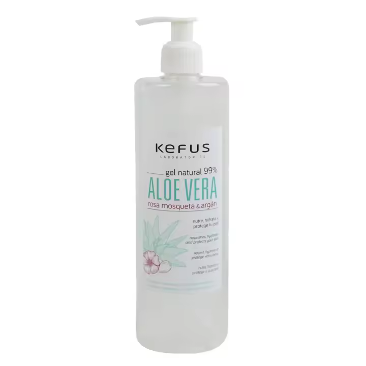 Gel de Aloe Vera Natural Rosa Mosqueta y Argán Kefus 500 ml - 1