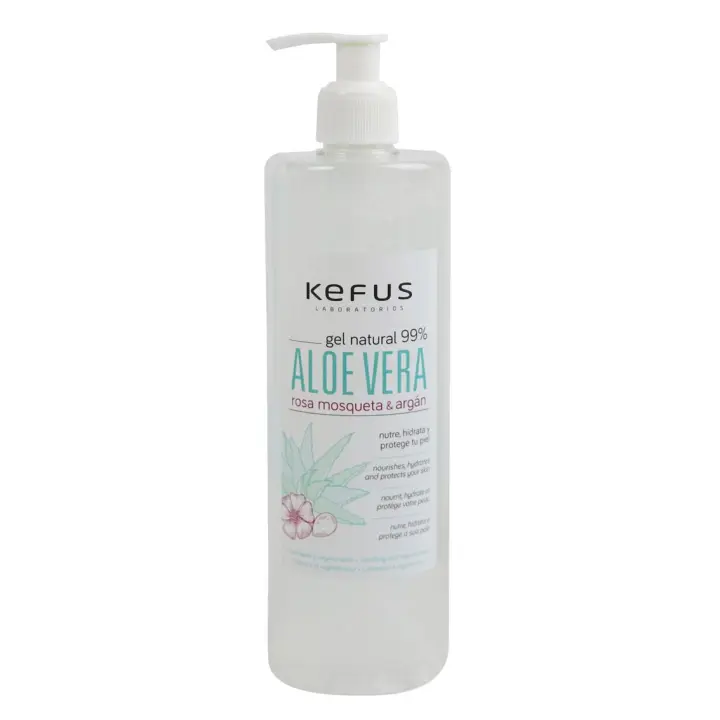 Gel de Aloe Vera Natural Rosa Mosqueta y Argán Kefus 500 ml - 1