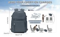 Mochara de viaje para hombre y Mujer, Morral de equipamiento de mano, resistant al agua, ideal para Cargador portátil de Negocios, Universidad, Ryanair - details 3