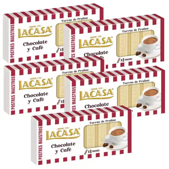 LACASA Turron Chocolate y Café - Fusión Perfecta de Sabores Intensos - 225 G - 1