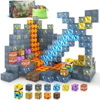 Juego De Bloques Magnéticos 72 Piezas Mundo De Los Minerales Torre De Cavernas Juguete Educativo Para Niños Edad 3+ Montessori - details 11