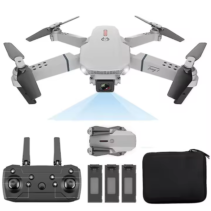Drone E88 Pro Cámara 4K HD Wifi Fpv Plegable RC para Principiantes 2 Baterías Incluidas - 1