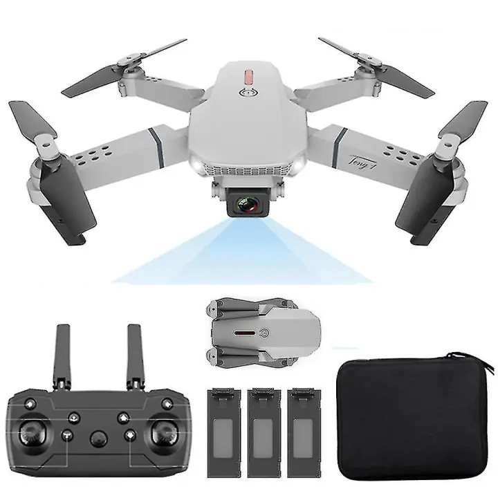 Drone E88 Pro Cámara 4K HD Wifi Fpv Plegable RC para Principiantes 2 Baterías Incluidas - 1
