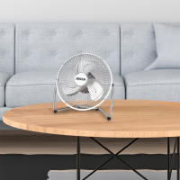 Ventilador metálico de suelo JOCCA 23 cm y 45 cm con diseño industrial, 3 velocidades, cabezal reclinable, silencioso, potente caudal de aire, portátil con asa, ideal para hogar u oficina, pies antideslizantes, bajo consumo - details 0