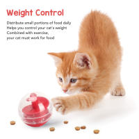 Bola De Juguete Para Gatos Con Dispensador De Alimentos Resistente Mordida Juego Interactivo Lento Alimentador Para Gato Joven - details 1