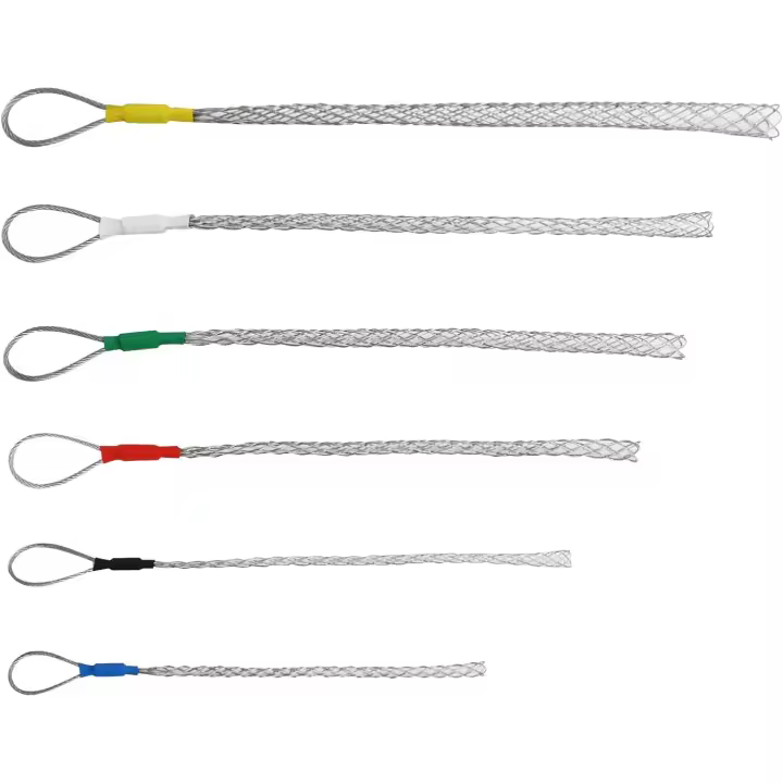 Juego de 6 calcetines de tracción de cable de acero galvanizado de 4 a 25 mm, antideslizantes, para lazos de cable - 1