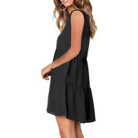 Vestido De Verano Para Mujer Estilo Casual Color Sólido Vestido Sin Mangas Cuello En V A-Line Largo Mini Polyester - details 7