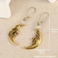 Pendientes De Luna Vintage Para Mujer Color Oro Asimétricos Estilo Étnico Accesorios De Joyería De Alta Calidad Para Fiestas De Vacaciones - details 5