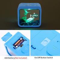 Acuario Pequeño Y Transparente De Mesa En Acrílico Con Luz LED Ambiental Y Bloques De Construcción Para Decoración De Interiores - details 4