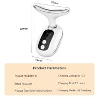 Instrumento de belleza para el cuello para eliminar las líneas del cuello y los pliegues nasolabiales, instrumento de belleza, instrumento de introducción reafirmante y lifting de luz facial, microcorriente EMS blanca - details 11