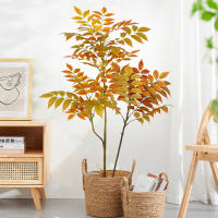 Falsa Hoja De Figo Artificiosa 76-135cm (53.1in) Magnolia Hoja De Suerte Ficus Para Decoración De Jardín Patio Interior Oficina - details 31