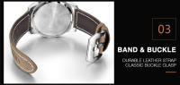 Reloj De Pulsera Deportivo De Lujo Para Hombre MEGIR Con Dial De 48mm Cuarzo Resistente Al Agua De Leather Calendario Cronógrafo Moda Y Casual - details 8