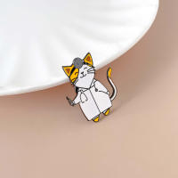 Broche Creativo De Gato Doctor Hanreshe Broche De Enamel Metálico Para Mochila Y Chaqueta Joyería Divertida Para Enfermera Estudiante De Medicina - details 4