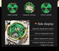 Reloj De Pulsera Hombre OLEVS Automático Mecánico Tourbillon Luminoso Impermeable Con Correa De Acero Inoxidable Estilo Negocios - details 14