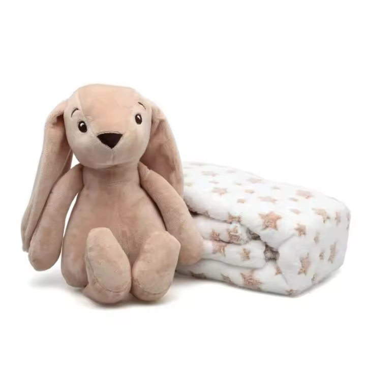 Kiokids Peluche Conejo Marron Con Mantita - 1