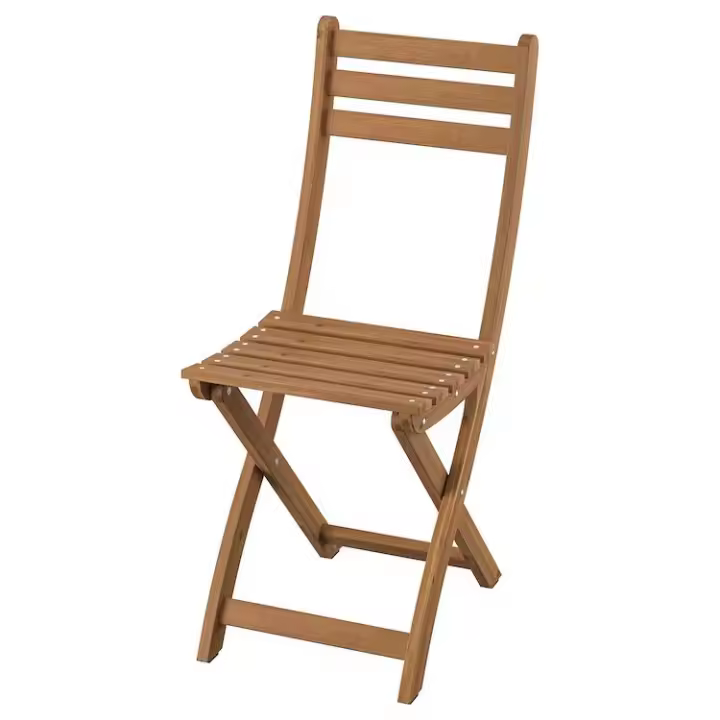 silla de jardín  plegable Askholmen, Ikea, marrón oscuro - 1