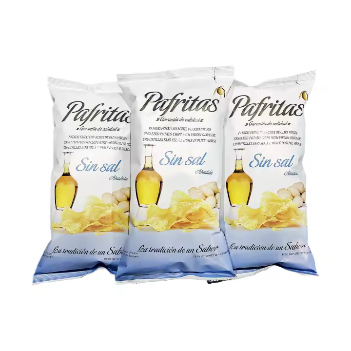Patatas fritas sin sal con aceite de oliva virgen, pack de 3 unidades. Pafritas - 1