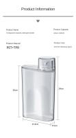 Botella De Detergente De Lavandería Con Dispensador Plástico Tanque Transparente Sellado Para Almacenamiento De Lavandería Y Cuidado Del Hogar - details 9